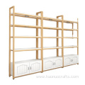 bookshelf storage floor cosmetics display iron